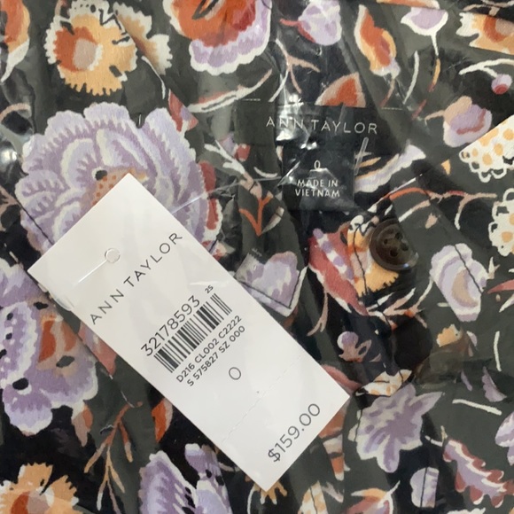 Ann Taylor Floral Collared Midi Shirtdress For Women New - Picture 12 of 12